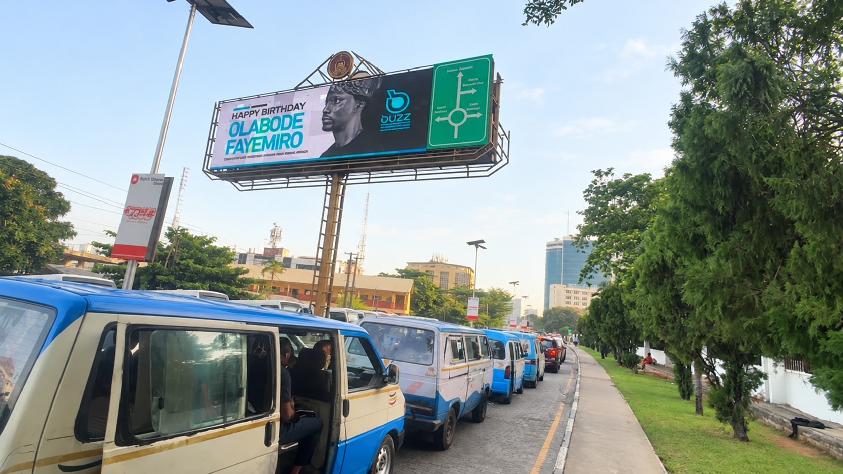 A campaign shown on a Lagos outdoor billboard
