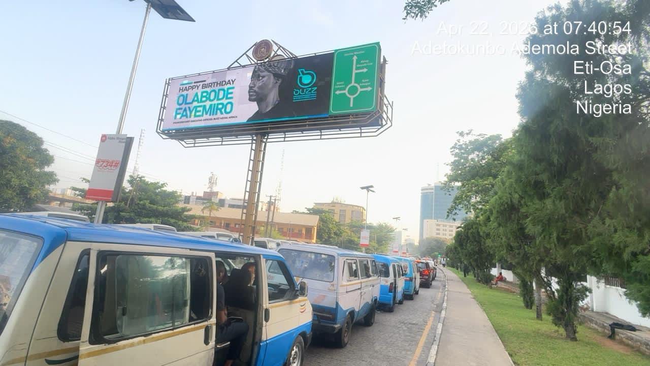A campaign shown on a Lagos outdoor billboard