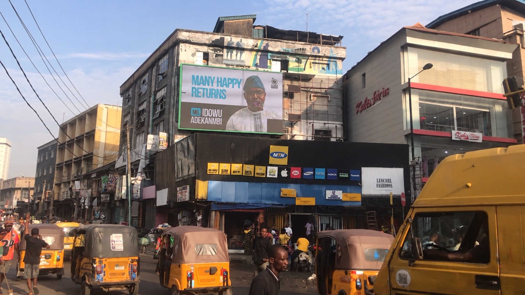 LED billboard on Broad Street, Lagos Island