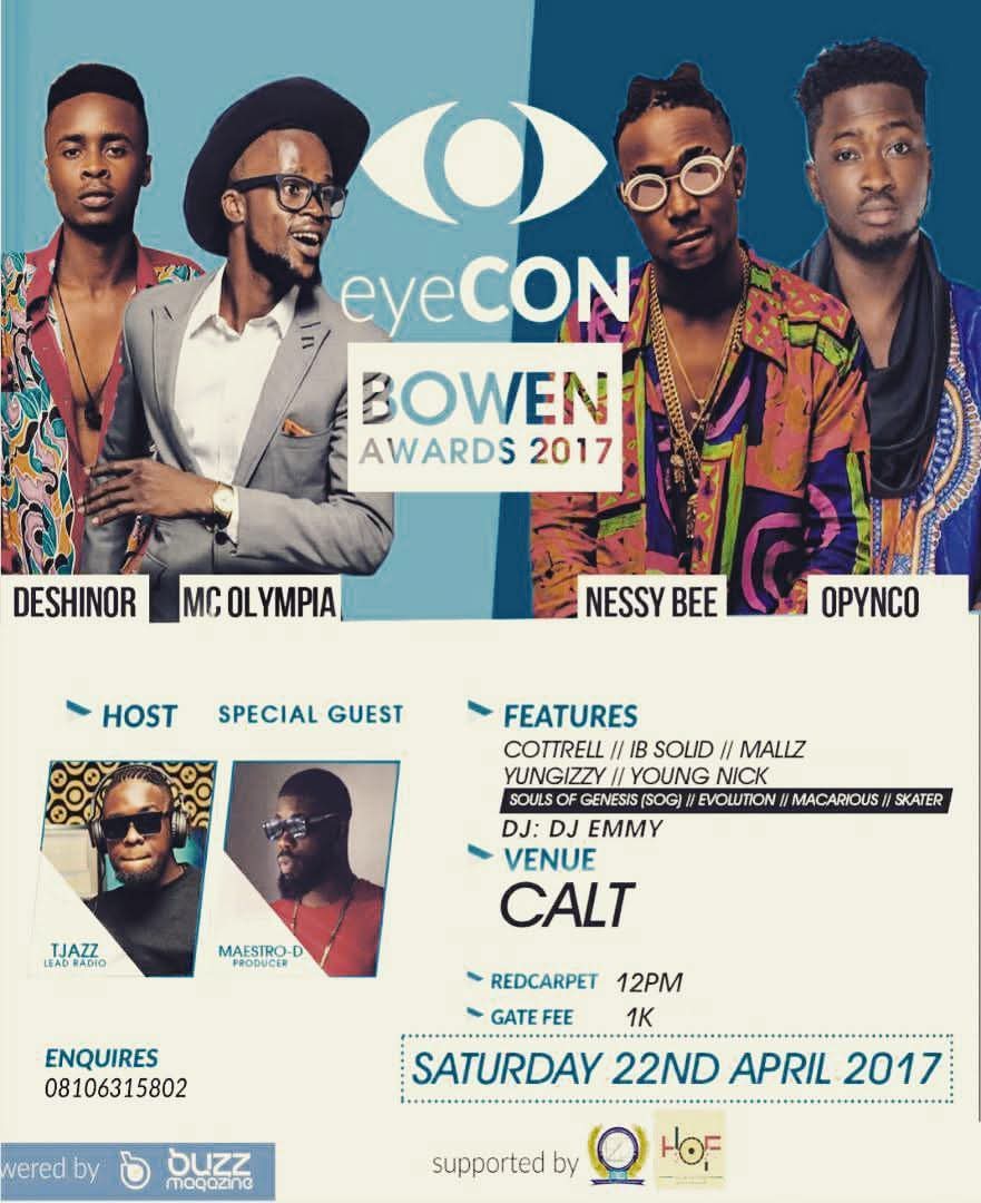 Buzz eyeCON Awards event at Bowen University